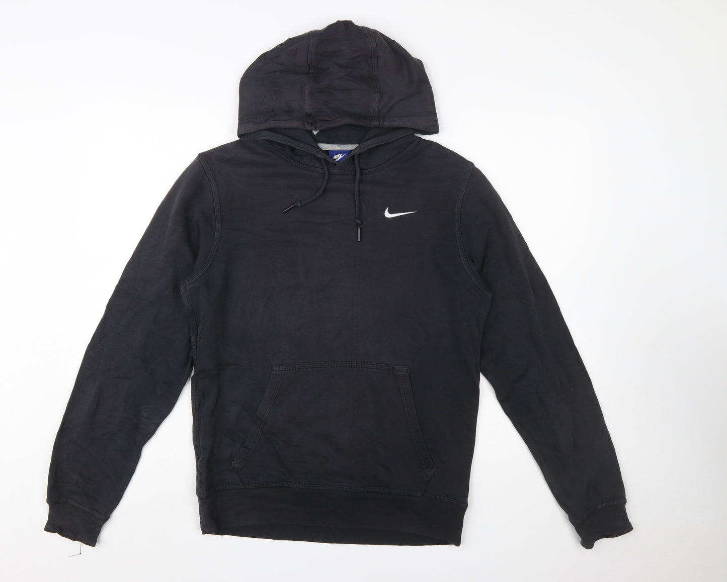 Nike Men's Black Pullover Hoodie Small Logo Fleece Sweatshirt