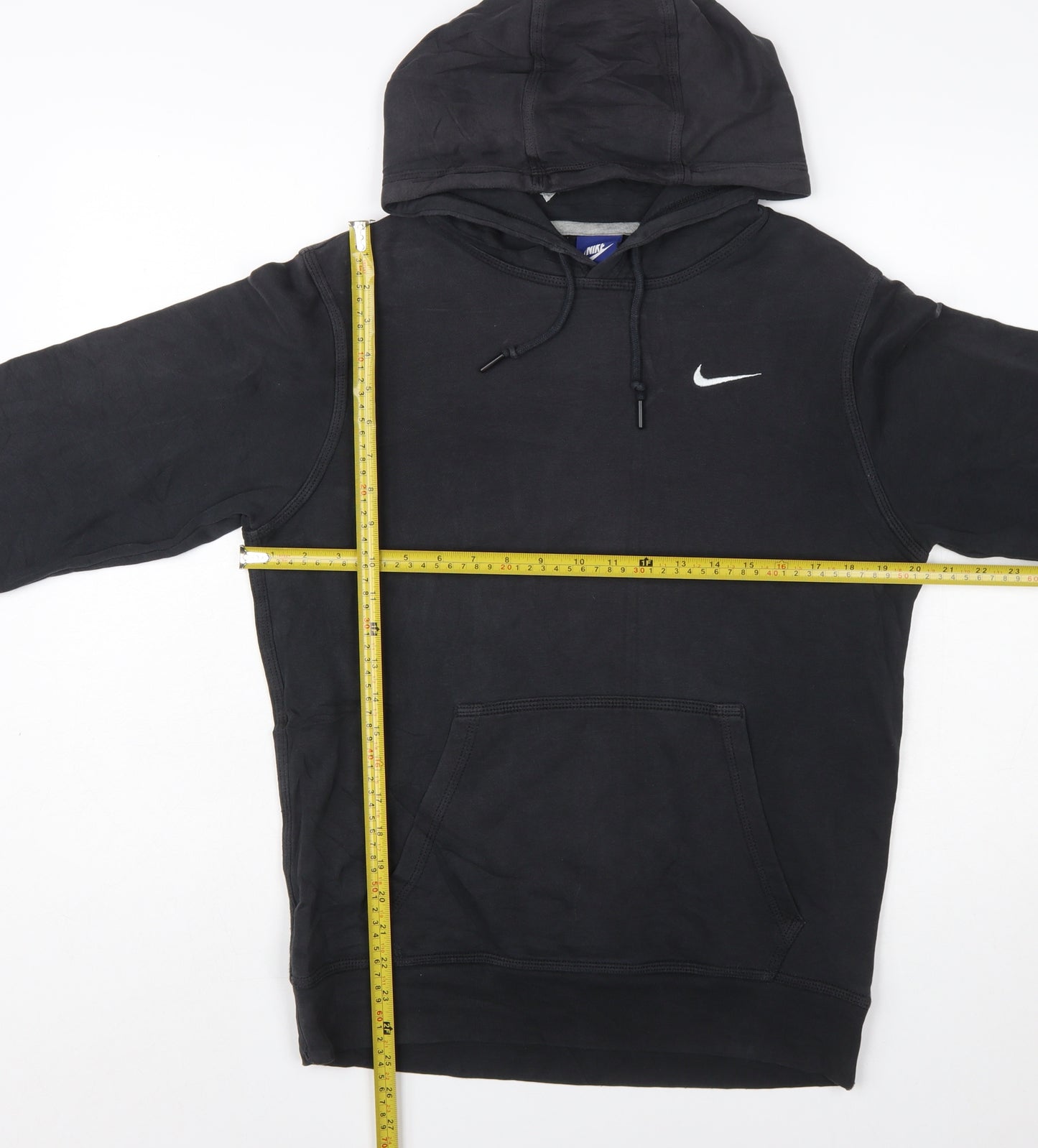 Nike Men's Black Pullover Hoodie Small Logo Fleece Sweatshirt