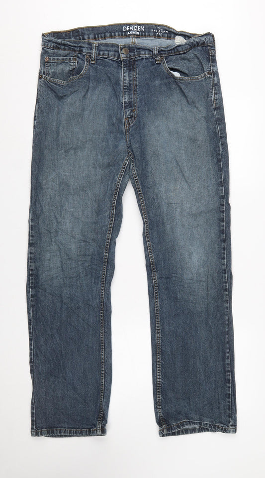 Levi's Denizen 285 Men's Blue Relaxed Fit Straight Jeans W36 L32