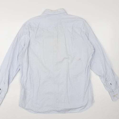 Marc O'Polo Men's Blue Regular Fit Cotton Button-Up Shirt L 41/42
