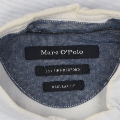 Marc O'Polo Men's Blue Regular Fit Cotton Button-Up Shirt L 41/42