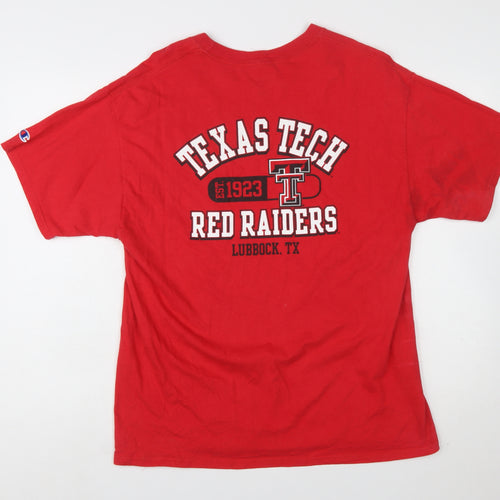 Champion Men’s Red Texas Tech University Graphic T-Shirt Size L