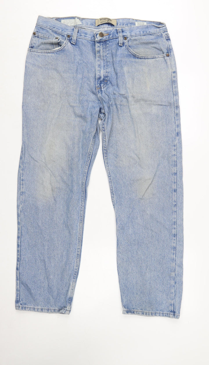 Wrangler Authentics Men's Blue 36x29 Straight Leg Denim Jeans