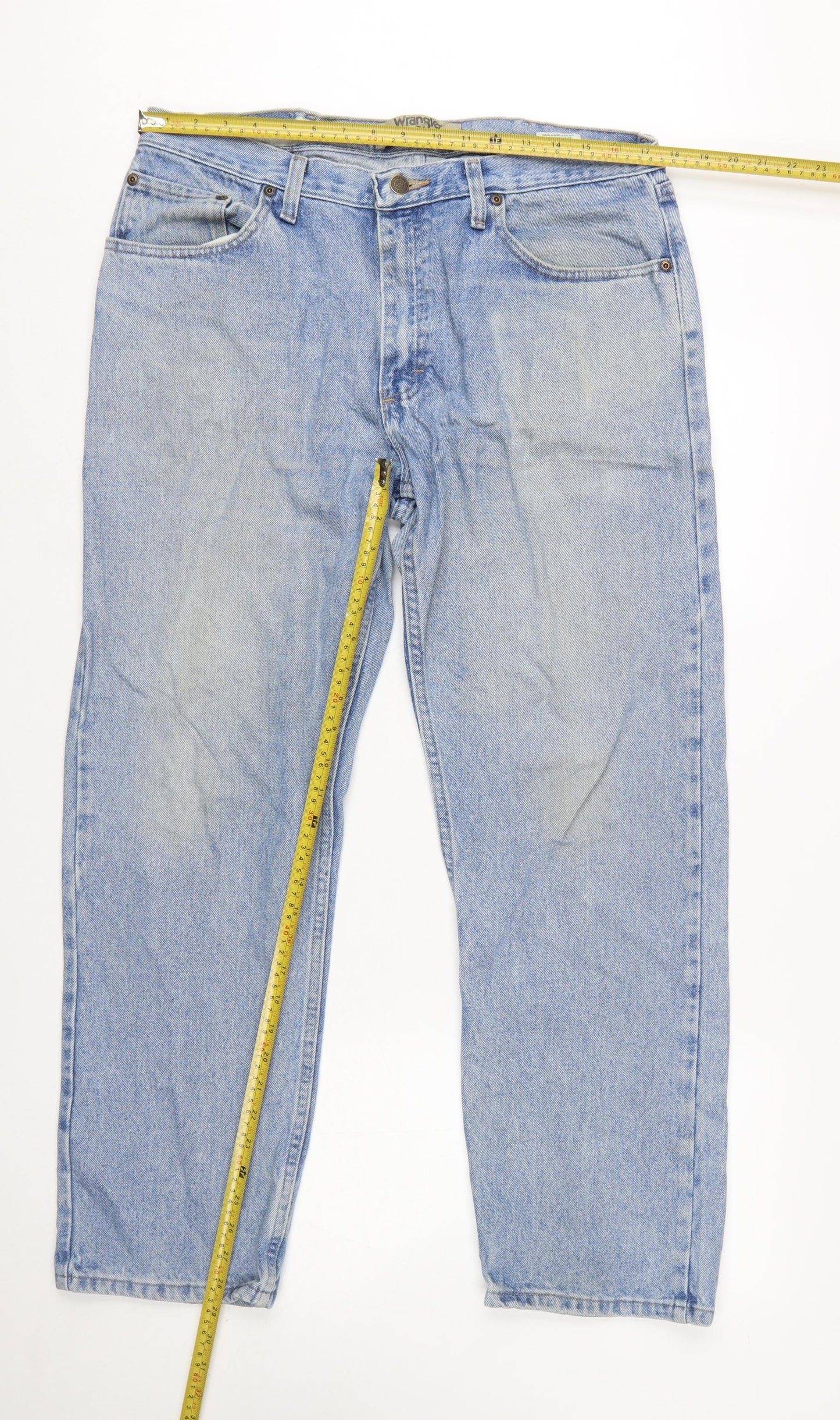 Wrangler Authentics Men's Blue 36x29 Straight Leg Denim Jeans