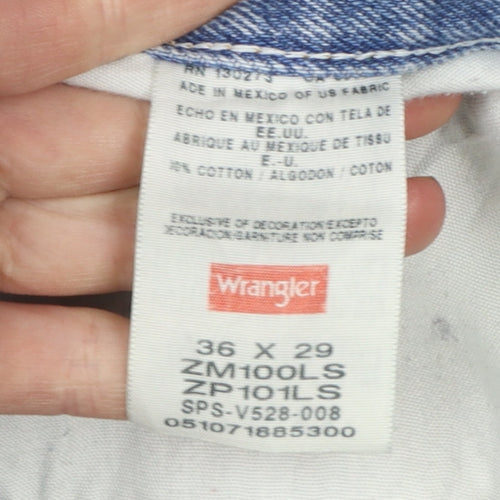 Wrangler Authentics Men's Blue 36x29 Straight Leg Denim Jeans