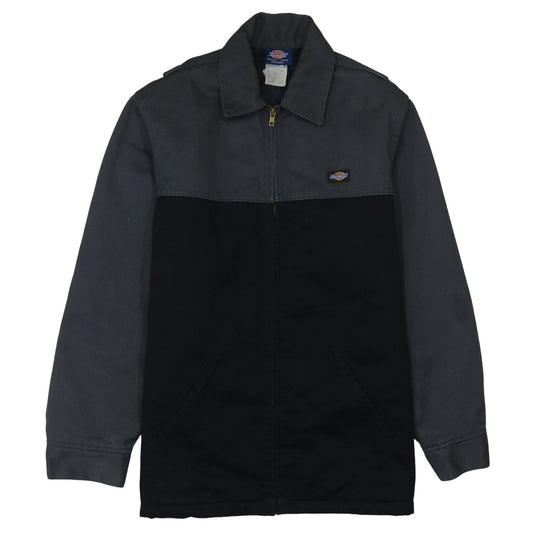 Dickies Men's Black Workwear Jacket Medium Twill Full Zip Cotton Blend