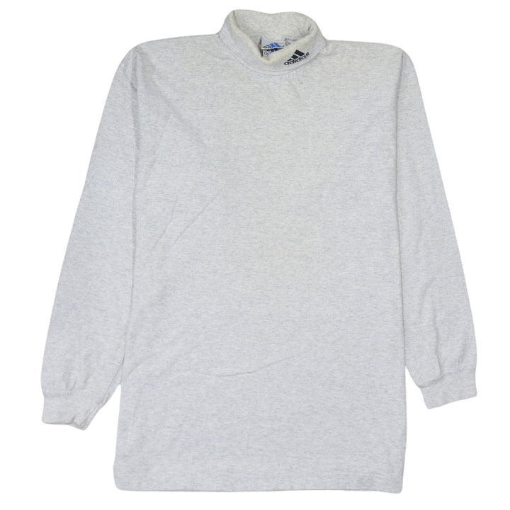 Adidas Men's Grey Roll Neck Long Sleeve Sweatshirt Size S