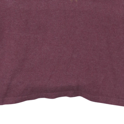 St George By Duffer Men's Red Long Sleeve Rugby Polo Medium