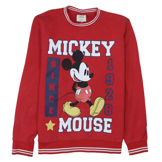 Primark Disney Men's Red Mickey Mouse Graphic Pullover Sweatshirt XL