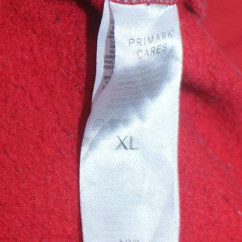 Primark Disney Men's Red Mickey Mouse Graphic Pullover Sweatshirt XL