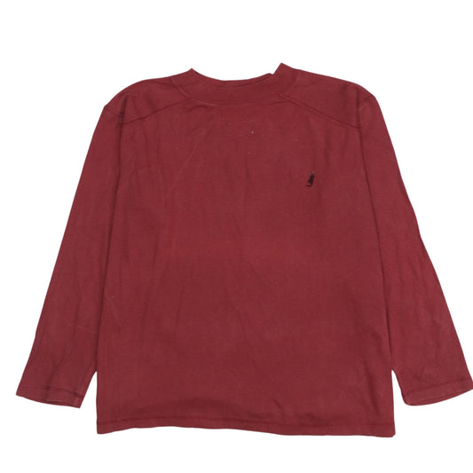 Marlboro Classics Women Red Long Sleeve Cotton T-Shirt Size L