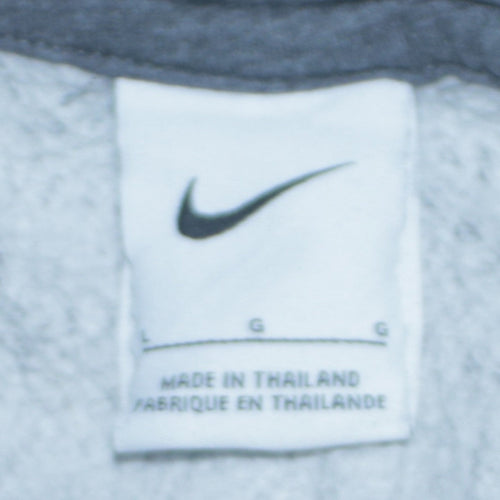 Nike Men's Grey Hooded Long Sleeve Regular Fit Sweatshirt L