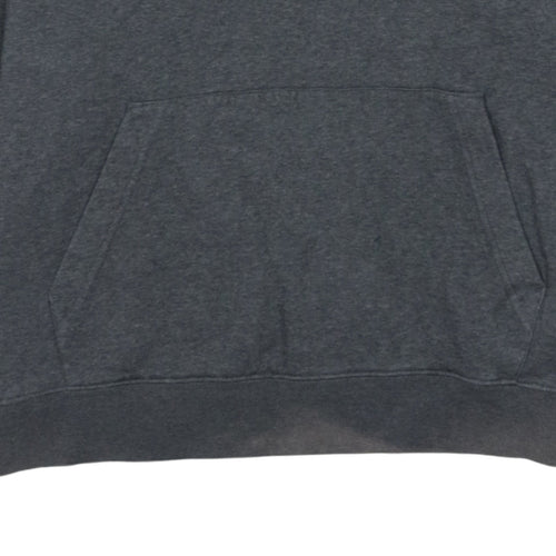 Nike Men's Grey Hooded Long Sleeve Regular Fit Sweatshirt L