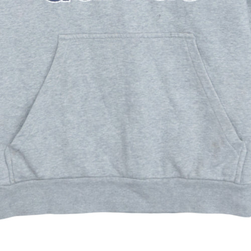 Adidas Mens Grey Pullover Hoodie Size S Sports Logo Sweatshirt