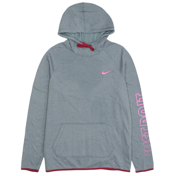 Nike Womens Grey Dri-FIT Pullover Hoodie Size L Long Sleeve