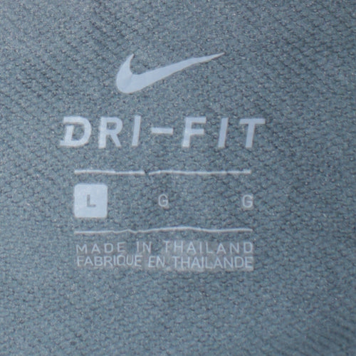 Nike Womens Grey Dri-FIT Pullover Hoodie Size L Long Sleeve