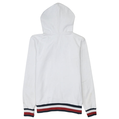 Tommy Hilfiger Womens White XXS Pullover Hoodie with Logo Design