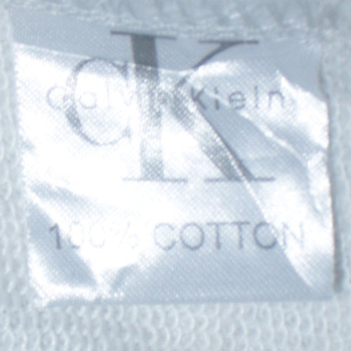 Calvin Klein Men Grey Cotton Logo Pullover Sweatshirt Size S