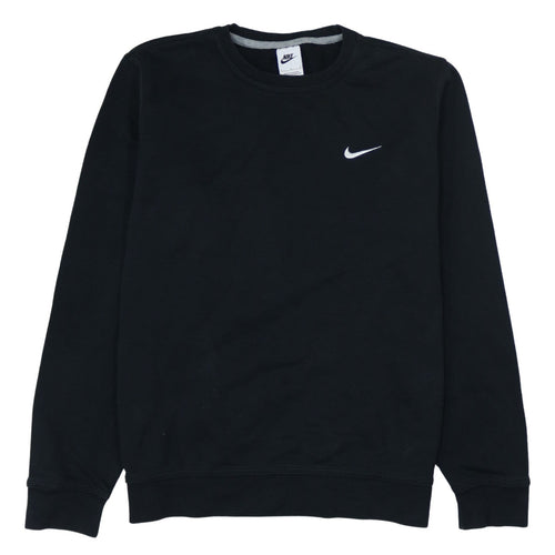 Nike Womens Black Large Pullover Sweatshirt Cotton Blend Logo