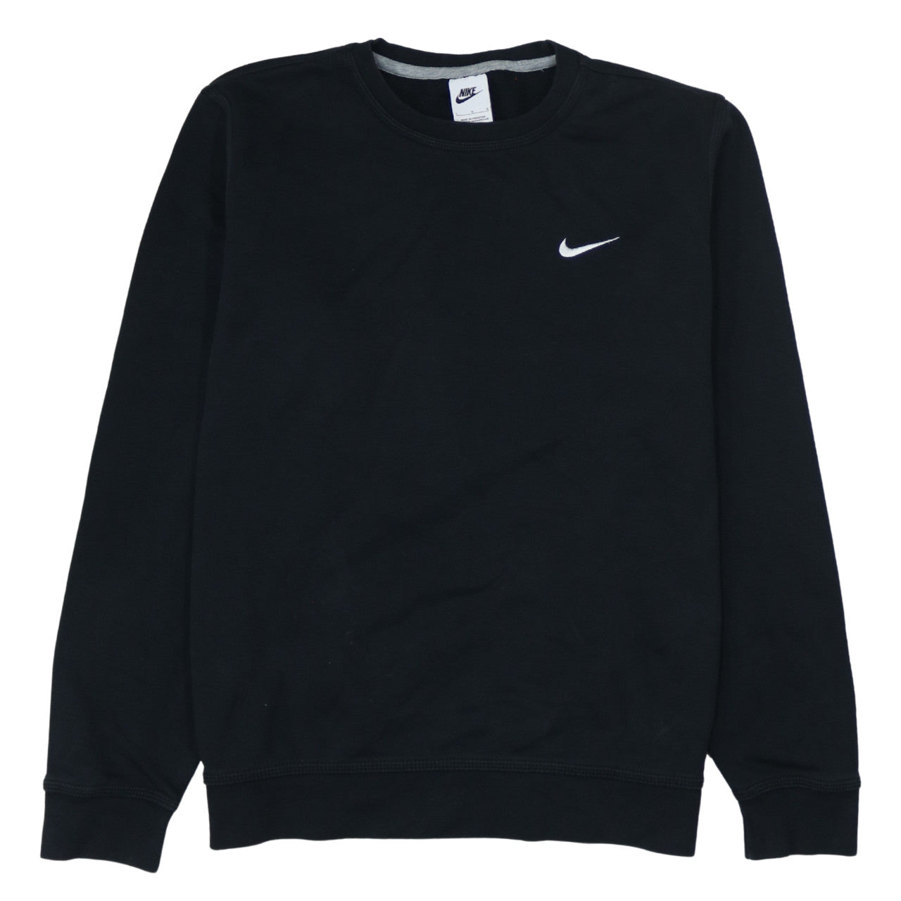 Nike Womens Black Large Pullover Sweatshirt Cotton Blend Logo