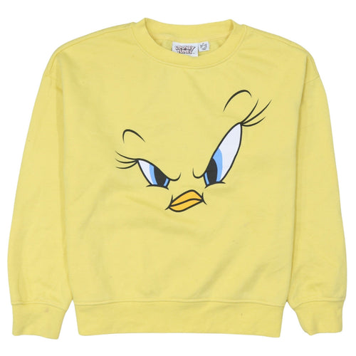 Primark Looney Tunes Women's Yellow Tweety Crew Neck Sweatshirt XS
