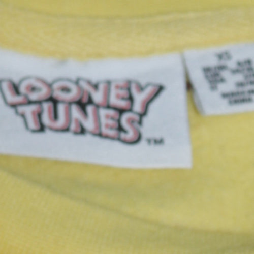 Primark Looney Tunes Women's Yellow Tweety Crew Neck Sweatshirt XS