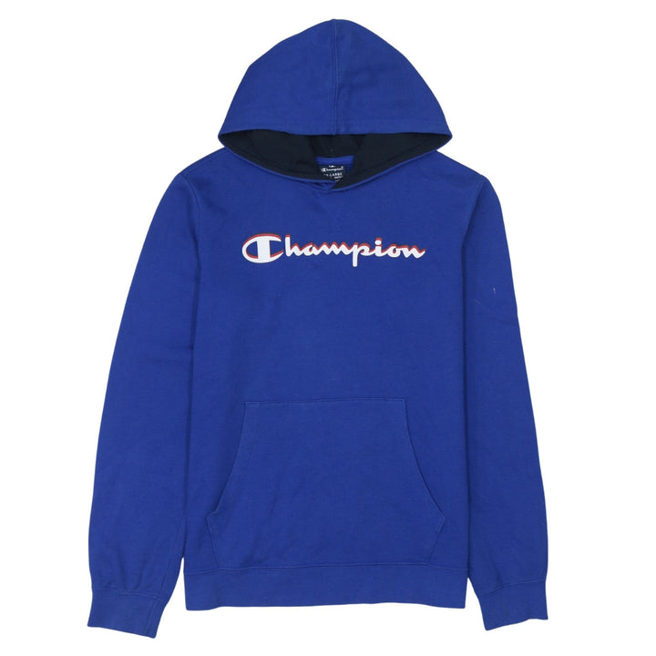 Champion Boys Blue Pullover Hoodie 15-16 Years Logo Fleece Sweatshirt
