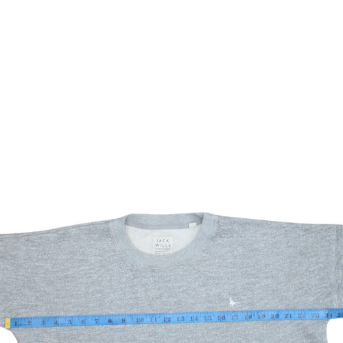 Jack Wills Womens Grey Crew Neck Pullover Sweatshirt UK 12