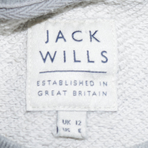 Jack Wills Womens Grey Crew Neck Pullover Sweatshirt UK 12
