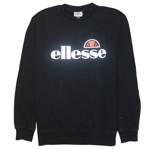 Ellesse Women's Black UK 12 Crew Neck Pullover Sweatshirt