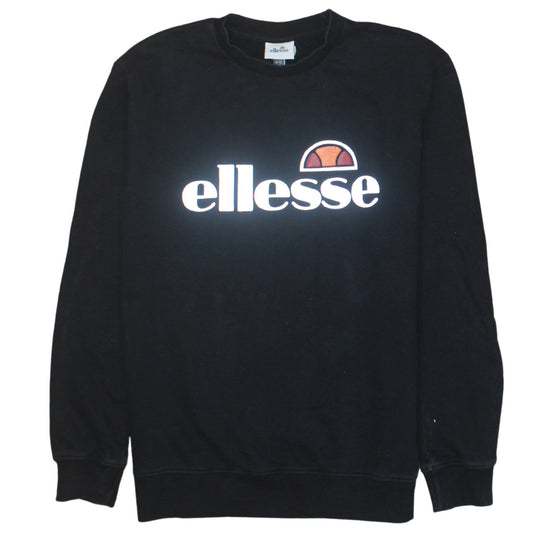 Ellesse Women's Black UK 12 Crew Neck Pullover Sweatshirt