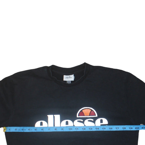 Ellesse Women's Black UK 12 Crew Neck Pullover Sweatshirt