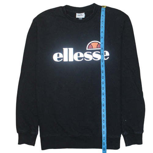 Ellesse Women's Black UK 12 Crew Neck Pullover Sweatshirt