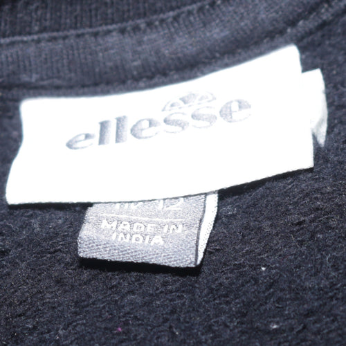 Ellesse Women's Black UK 12 Crew Neck Pullover Sweatshirt