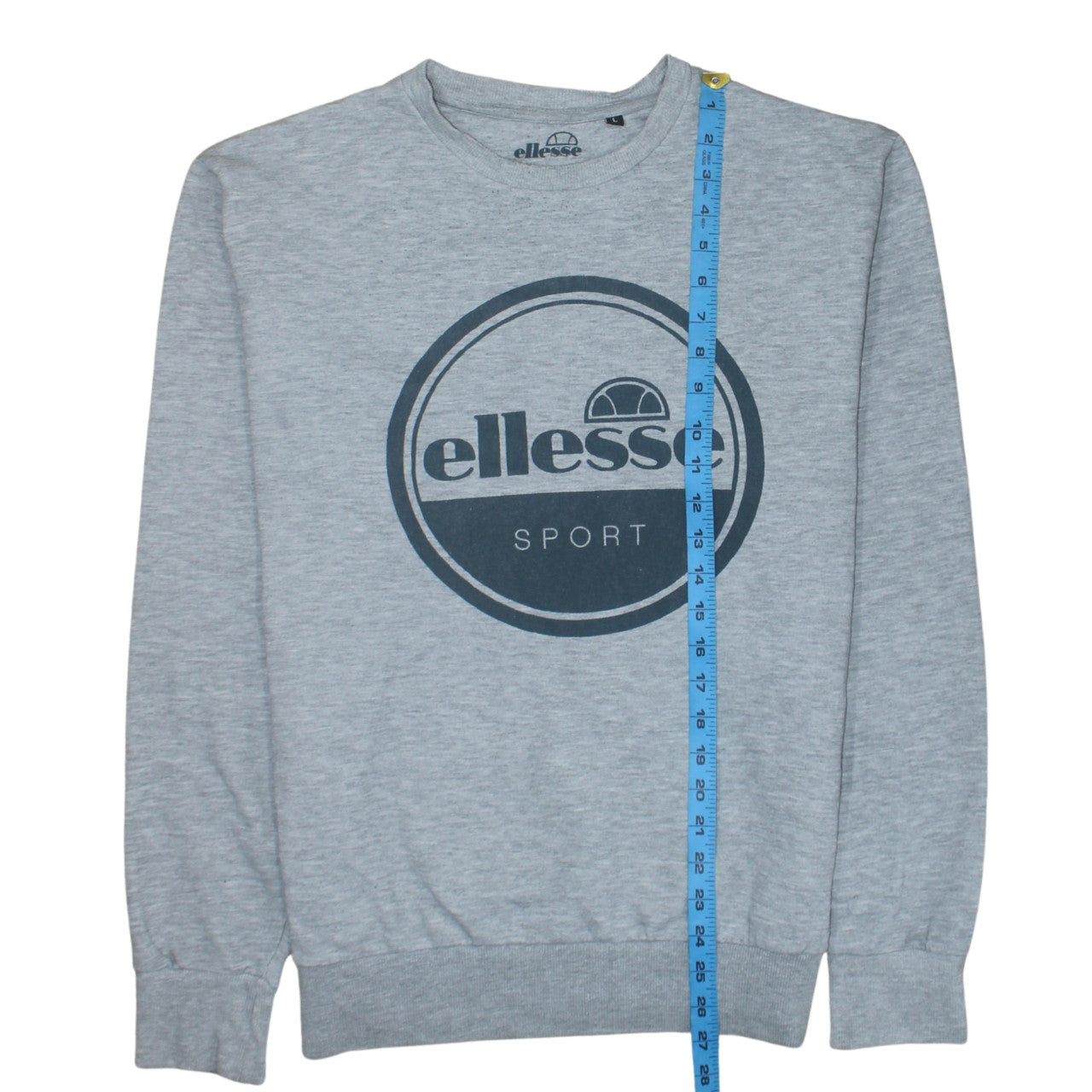 Ellesse Men's Grey Crew Neck Sweatshirt Size L Pullover Logo Sport Top
