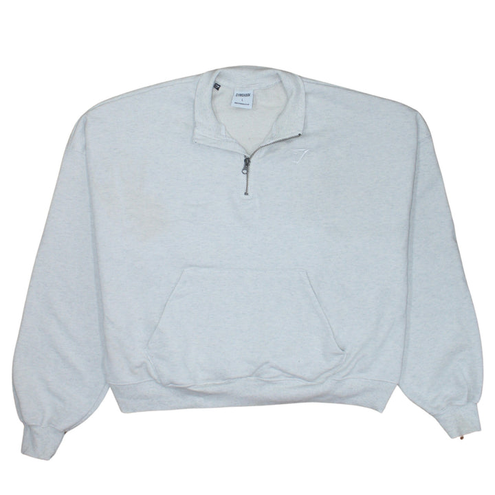 Gymshark Women’s Grey 1/4 Zip Pullover Sweatshirt Size L