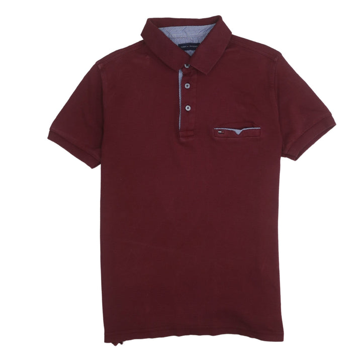 Tommy Hilfiger Men's Red Cotton Polo Shirt Size M Casual Smart