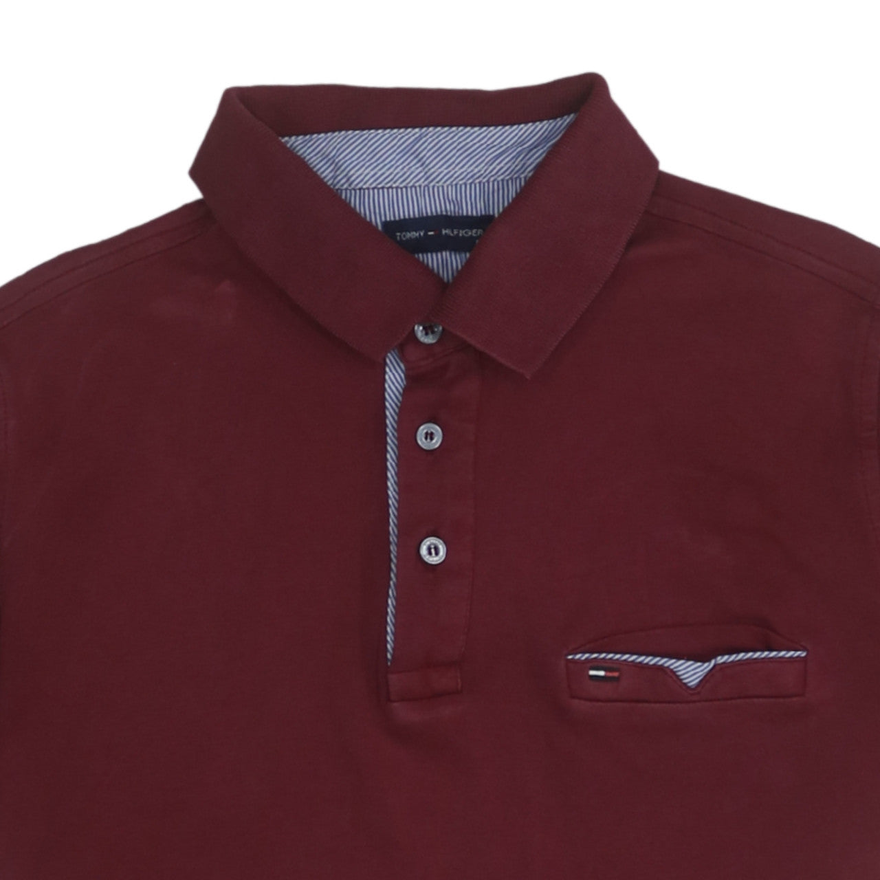 Tommy Hilfiger Men's Red Cotton Polo Shirt Size M Casual Smart