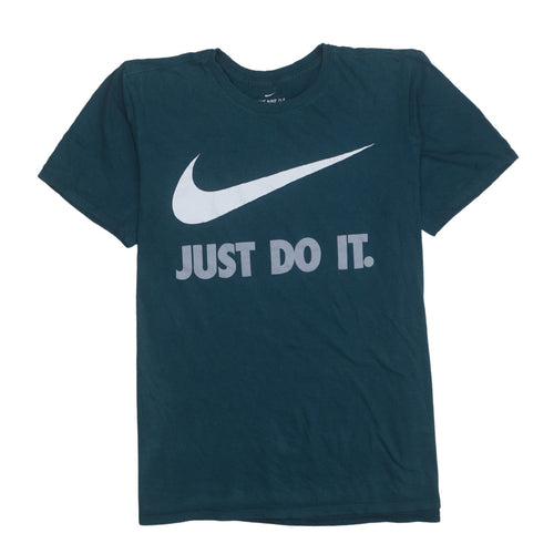 Nike Men's Blue 'Just Do It' Graphic Regular Fit T-Shirt M