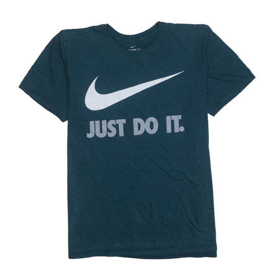 Nike Men's Blue 'Just Do It' Graphic Regular Fit T-Shirt M