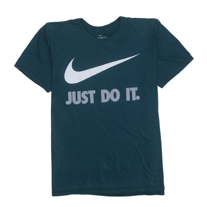 Nike Men's Blue 'Just Do It' Graphic Regular Fit T-Shirt M