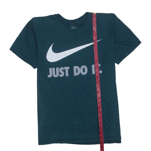 Nike Men's Blue 'Just Do It' Graphic Regular Fit T-Shirt M