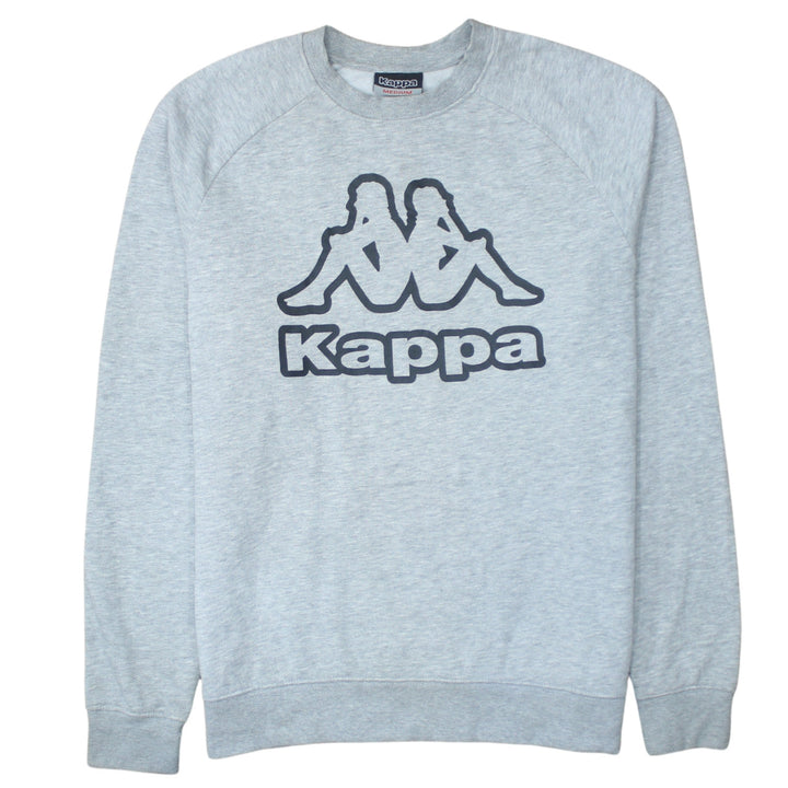 Kappa Mens Grey Logo Pullover Sweatshirt Medium Regular Fit