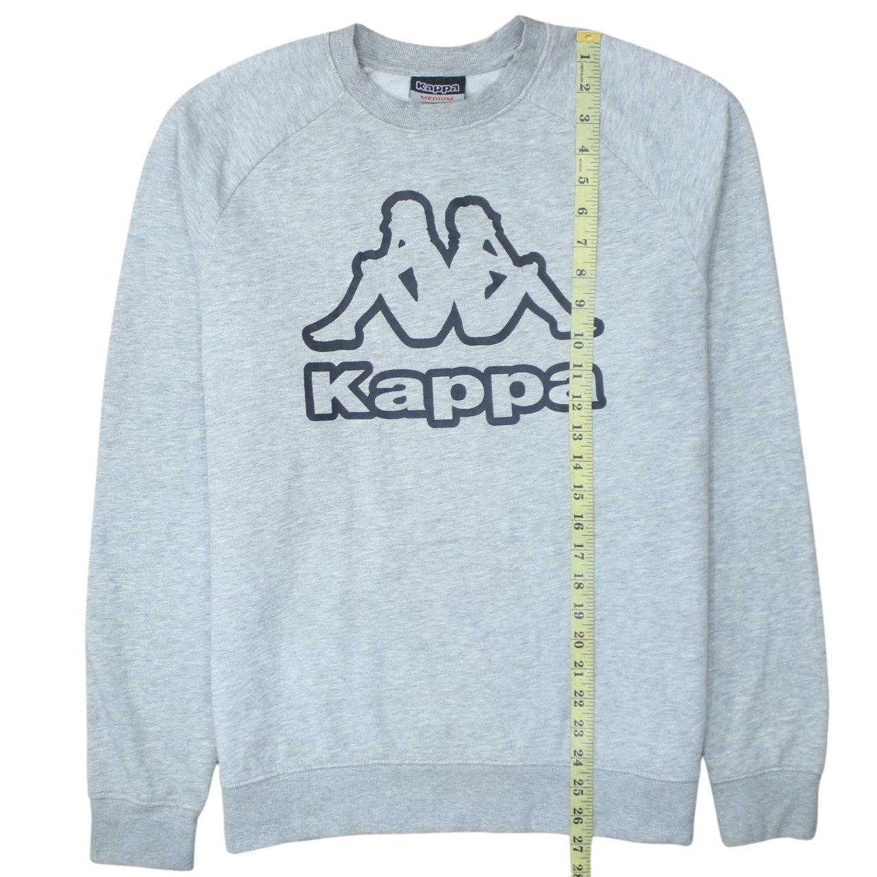 Kappa Mens Grey Logo Pullover Sweatshirt Medium Regular Fit