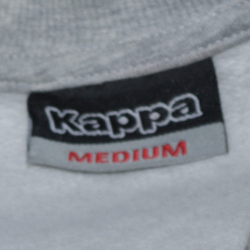 Kappa Mens Grey Logo Pullover Sweatshirt Medium Regular Fit