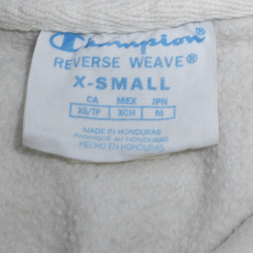 Champion Womens White XS Reverse Weave Pullover Hoodie