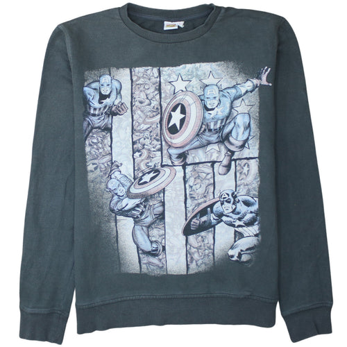 Cedar Wood State Men’s Grey Captain America Comic Sweatshirt L