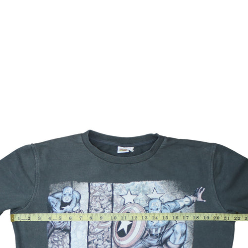 Cedar Wood State Men’s Grey Captain America Comic Sweatshirt L