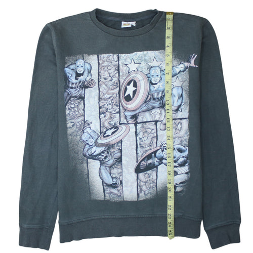 Cedar Wood State Men’s Grey Captain America Comic Sweatshirt L