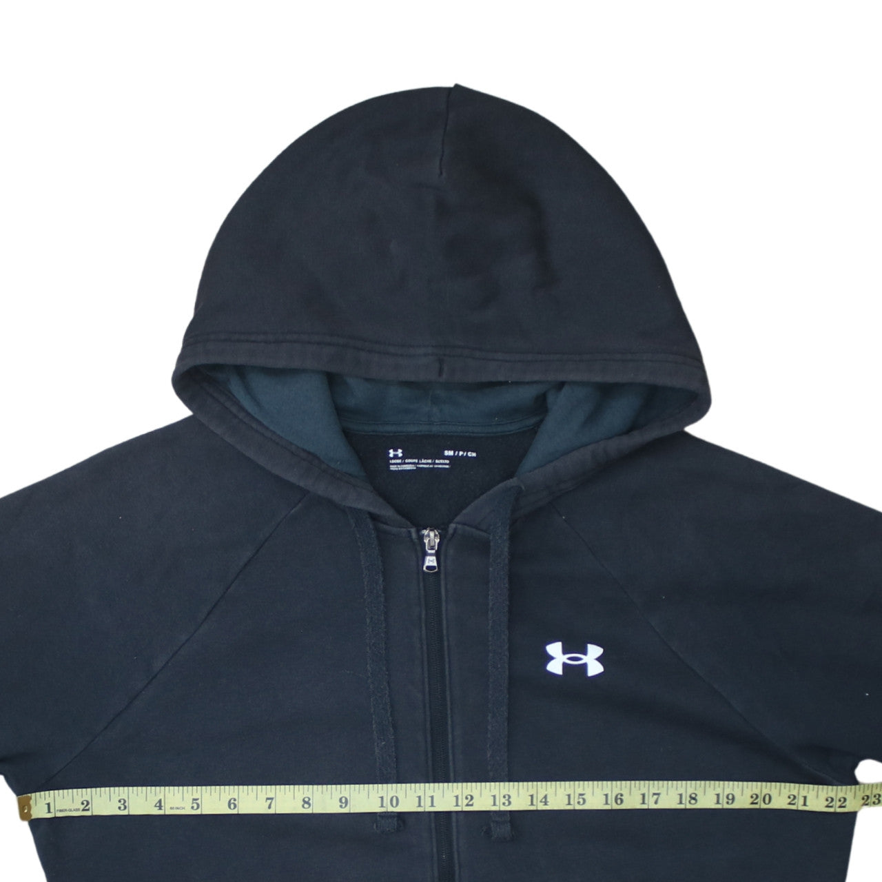 Under Armour Women Black Small Full Zip Hoodie Sweatshirt